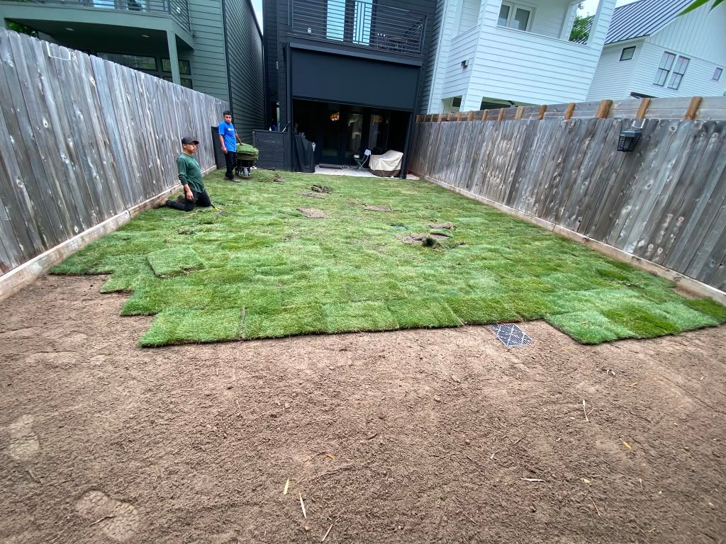 New sod installed at a Houston-area property